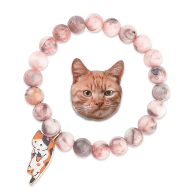Olivenorma – Armband mit Kristallen für stolze Katzenmama, handgefertigt, Katzenliebhaber - Calico-Katzen-Armband - image 5