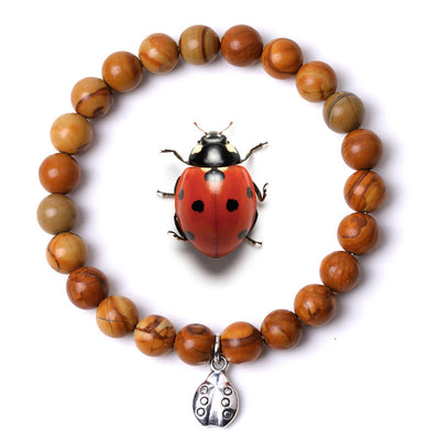 Olivenorma Lucky 7 Marienkäfer-Charm-Edelsteinarmband - Sardonyx - image 21