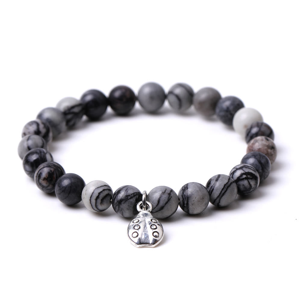 Olivenorma Lucky 7 Marienkäfer-Charm-Edelsteinarmband - image 44