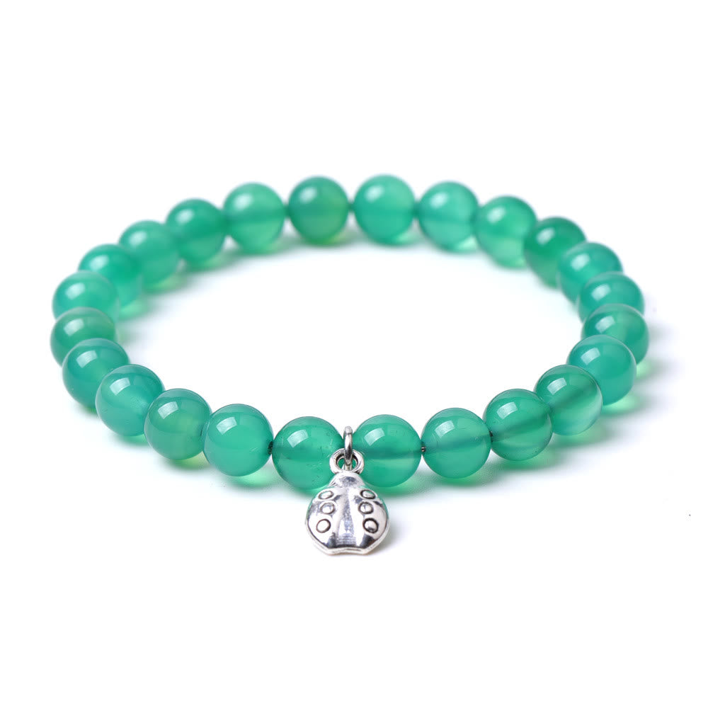 Olivenorma Lucky 7 Marienkäfer-Charm-Edelsteinarmband - image 16