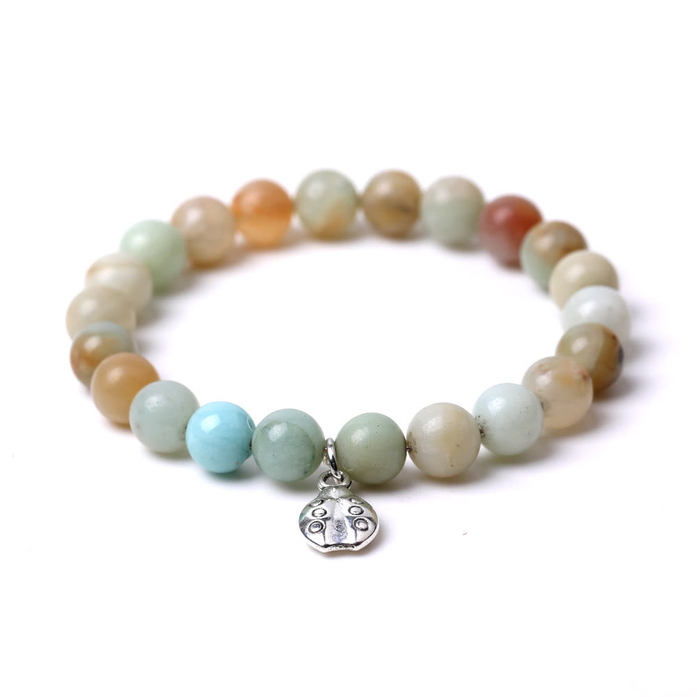 Olivenorma Lucky 7 Marienkäfer-Charm-Edelsteinarmband - image 10