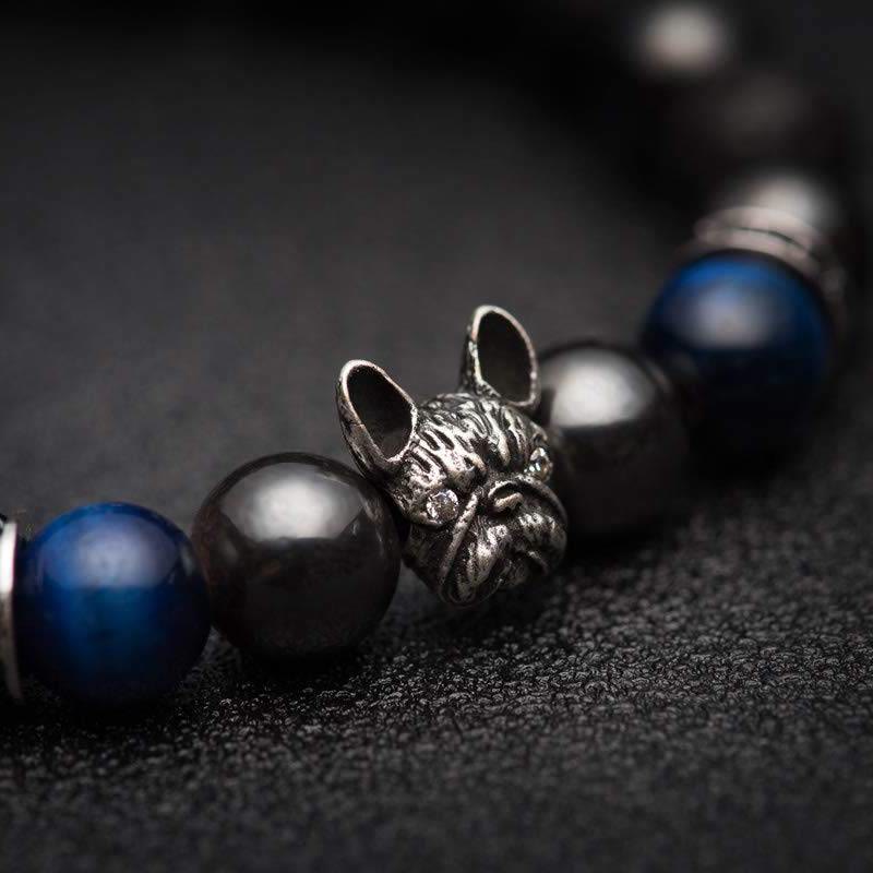 Olivenorma Französische Bulldogge​​ Gedenk-Edelsteinarmband - image 4