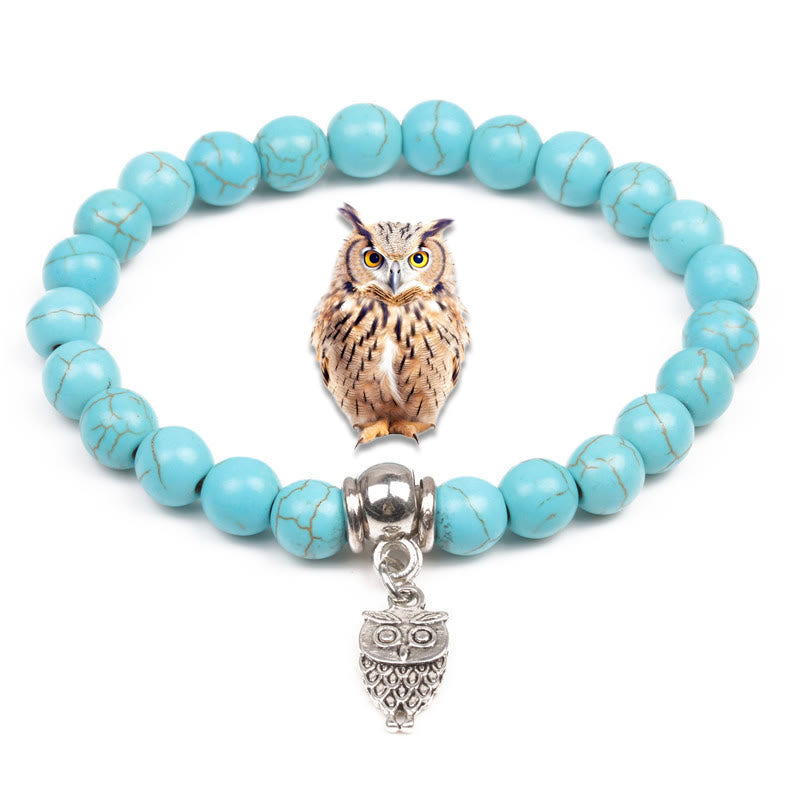 Olivenorma Animals Spirit Guardian Charm Türkis Armbänder - Eule - image 8