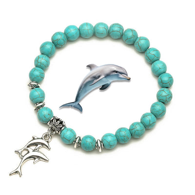 Olivenorma Animals Spirit Guardian Charm Türkis Armbänder - Delphin - image 1