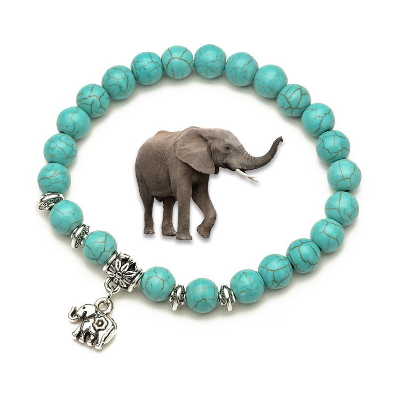 Olivenorma Animals Spirit Guardian Charm Türkis Armbänder - Elefant B - image 7