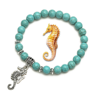 Olivenorma Animals Spirit Guardian Charm Türkis Armbänder - Seepferdchen - image 4