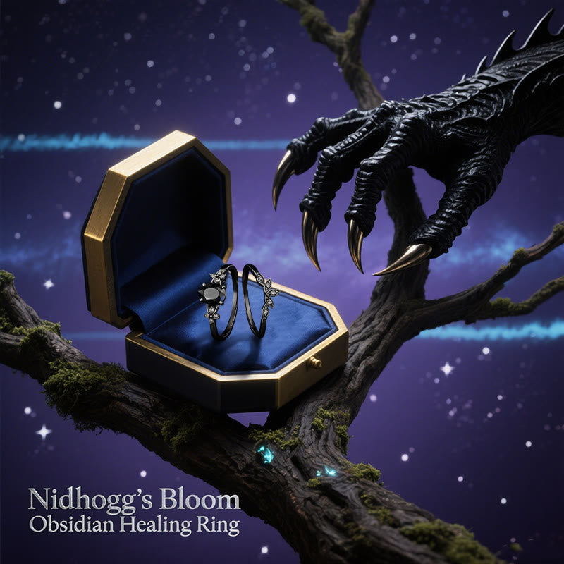 Olivenorma Nidhoggs Bloom Obsidian Heilring - image 2