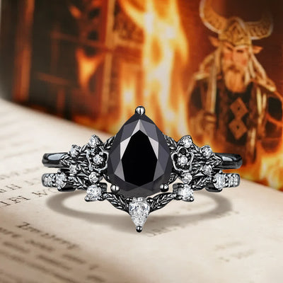 Olivenorma – Der Kronenring des Wächters – Granat- und Obsidianring - Obsidian - US 10 - image 10