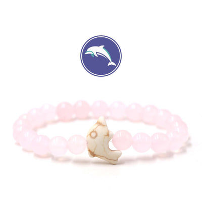 Olivenorma Delfinflüster-Edelsteinarmband - Rosenquarz - image 22