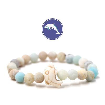 Olivenorma Delfinflüster-Edelsteinarmband - Frosted Amazonit - image 8