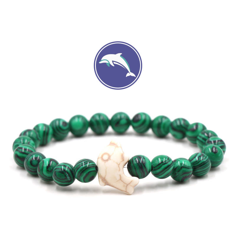 Olivenorma Delfinflüster-Edelsteinarmband - Malachit - image 10