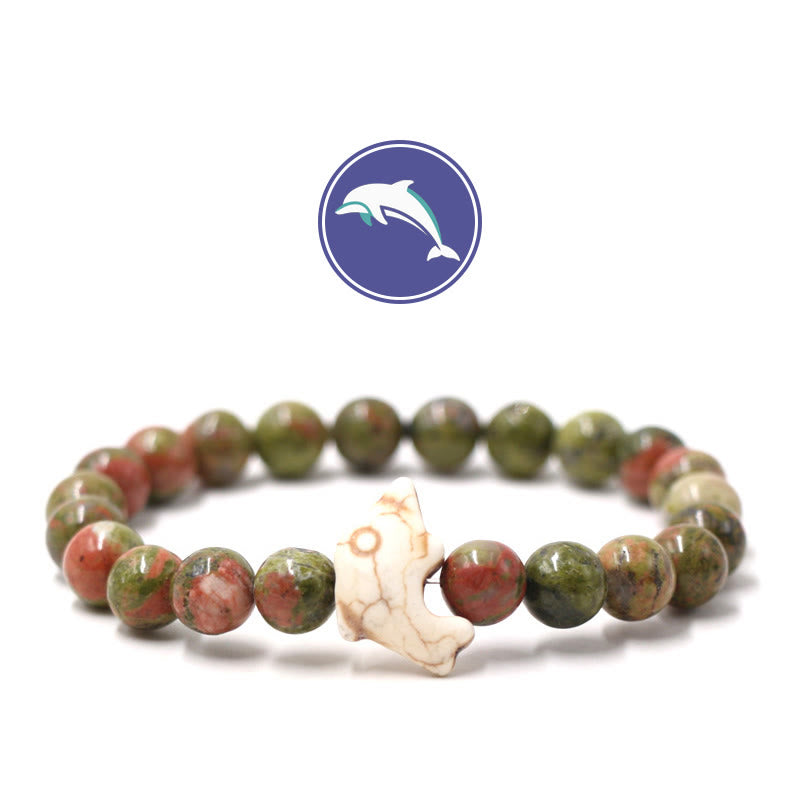 Olivenorma Delfinflüster-Edelsteinarmband - Unakit - image 20