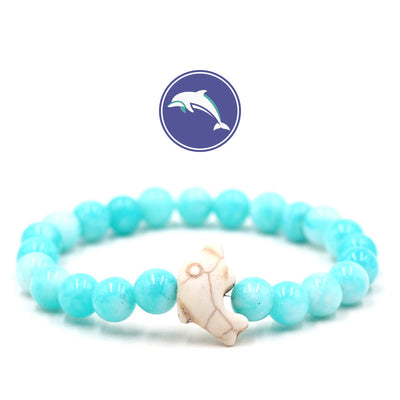 Olivenorma Delfinflüster-Edelsteinarmband - Blauer Kristall - image 14