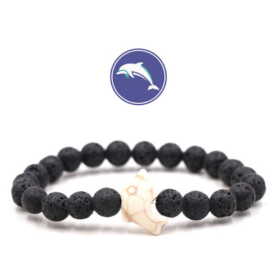Olivenorma Delfinflüster-Edelsteinarmband - Lavastein - image 4