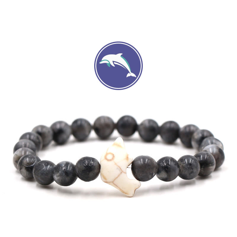 Olivenorma Delfinflüster-Edelsteinarmband - Labradorit - image 19