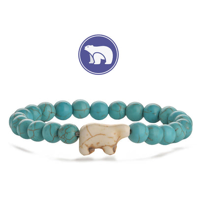 Olivenorma Eisbär Edelsteinarmband - Türkis - image 1