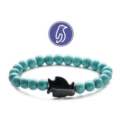 Olivenorma Penguin Guideline Edelstein-Armband - Türkis & Blauer Sandstein - image 1