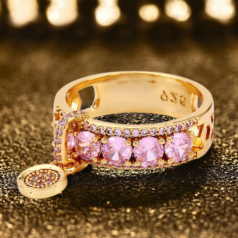 Olivenorma Hecate's Sigil Funkelnder Zirkonia-Ring - Rosa - US 13 - image 5