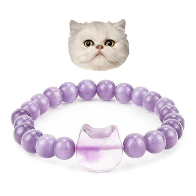 Olivenorma Mystic Meow Charm-Kristallarmband - Lila Jade - image 18