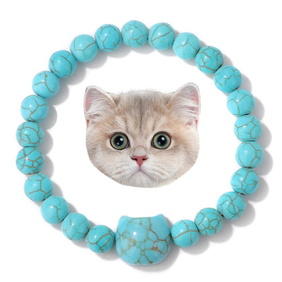 Olivenorma Mystic Meow Charm-Kristallarmband - Türkis - image 22