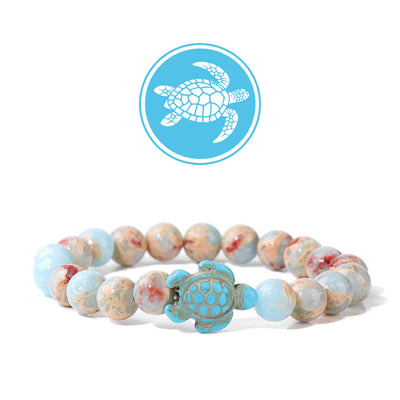 Olivenorma Schildkröte Segen Amulett Edelstein Armband - Agalmatolith - image 4
