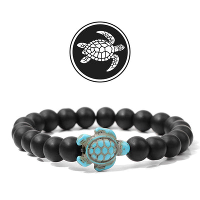 Olivenorma Schildkröte Segen Amulett Edelstein Armband - Schwarzer Onyx - image 12