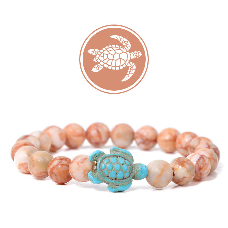 Olivenorma Schildkröte Segen Amulett Edelstein Armband - Rhodochrosit - image 18