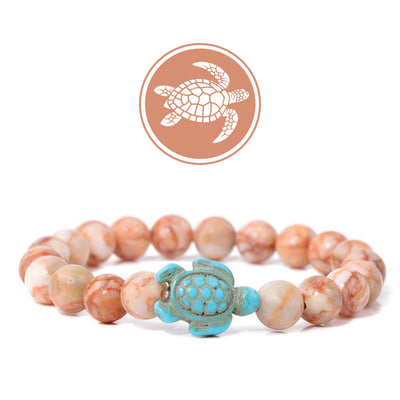 Olivenorma Schildkröte Segen Amulett Edelstein Armband - Rhodochrosit - image 18