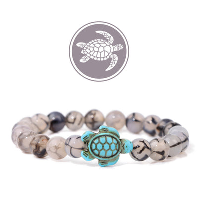Olivenorma Schildkröte Segen Amulett Edelstein Armband - Drachenknochenstein - image 13