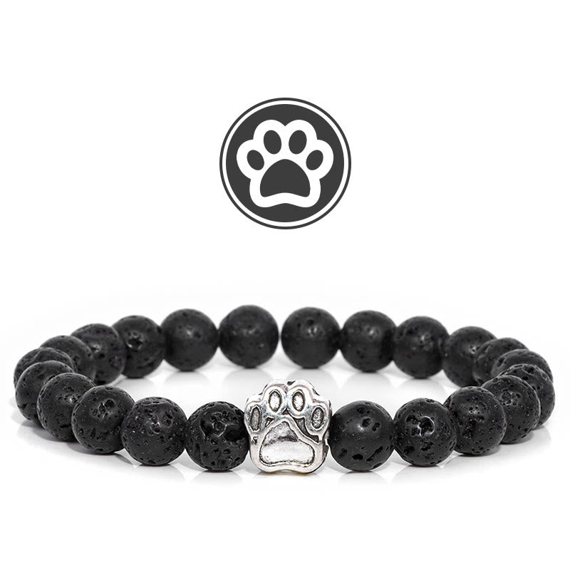 Olivenorma Furry Blessing Paw Edelsteinarmband - Lavastein - image 9