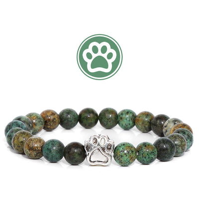 Olivenorma Furry Blessing Paw Edelsteinarmband - Afrikanischer Türkis - image 8