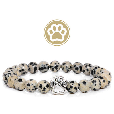 Olivenorma Furry Blessing Paw Edelsteinarmband - Dalmatiner Jaspis - image 1