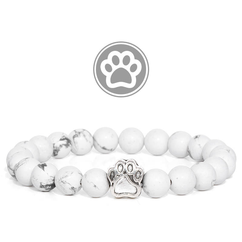 Olivenorma Furry Blessing Paw Edelsteinarmband - Howlith - image 2