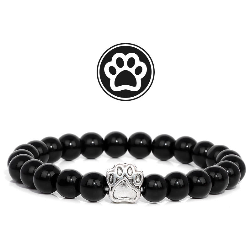 Olivenorma Furry Blessing Paw Edelsteinarmband - Obsidian - image 10