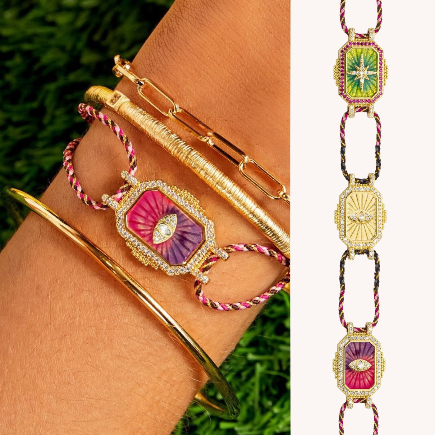 Olivenorma Bunte Tarot-Kaleidoskop-Armband-Halskette - image 0