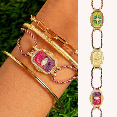 Olivenorma Bunte Tarot-Kaleidoskop-Armband-Halskette - image 0