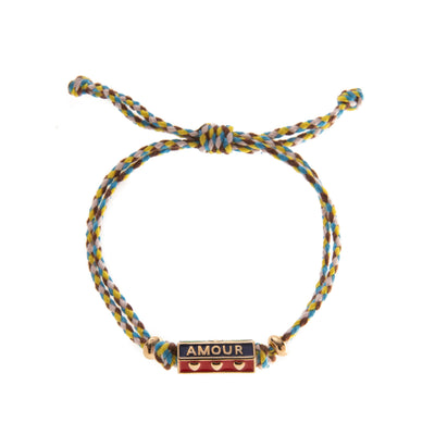 Olivenorma Tribal Tarot mit Buchstaben-Anhänger, geflochtenes Seil, Halskette und Armband - AMOUR - Armband - image 8