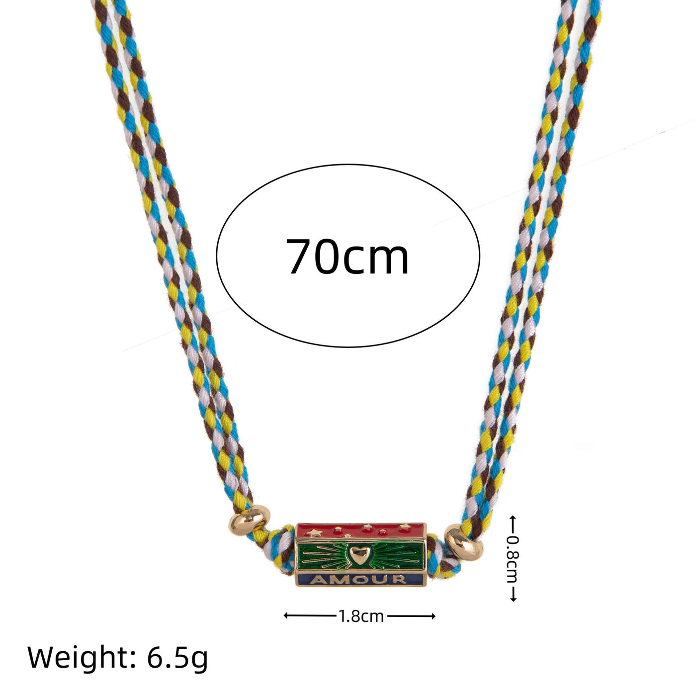 Olivenorma Tribal Tarot mit Buchstaben-Anhänger, geflochtenes Seil, Halskette und Armband - image 9