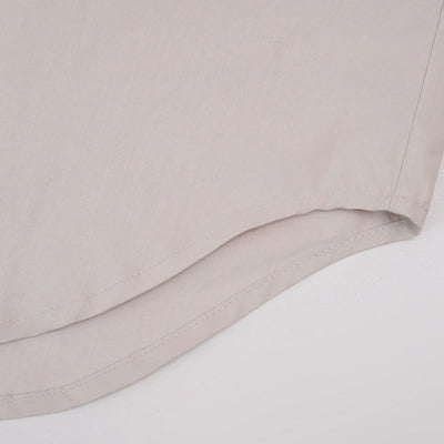 Olivenorma Button-Down-Langarm-Baumwoll-Oversize-Kragenoberteil Damenhemd - image 16