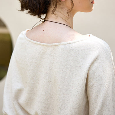 Olivenorma Designed Langarm Baumwoll-Leinen-Blusen Regular Fit Tops Sweatshirt - image 4
