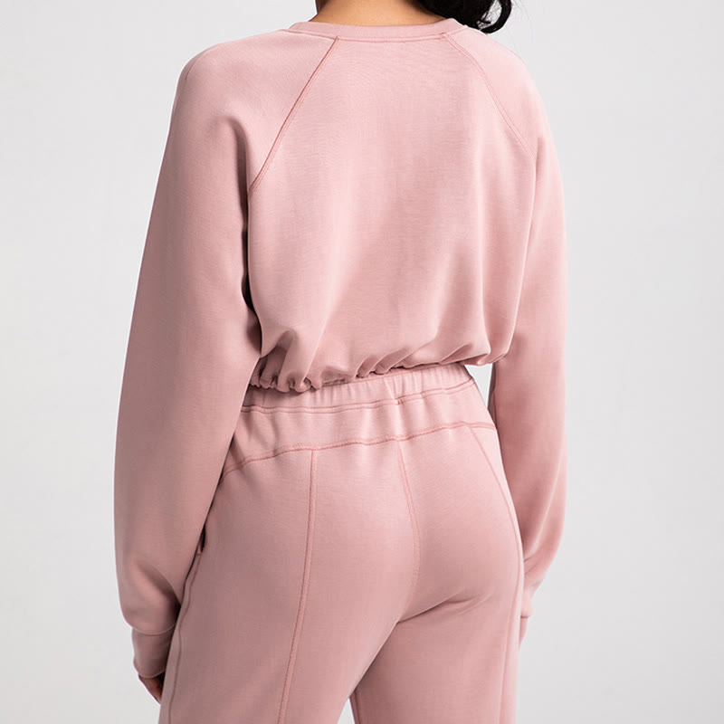 Olivenorma Weiches Langarm-Sweatshirt mit Rundhalsausschnitt für Yoga, Workout und Freizeit - image 2