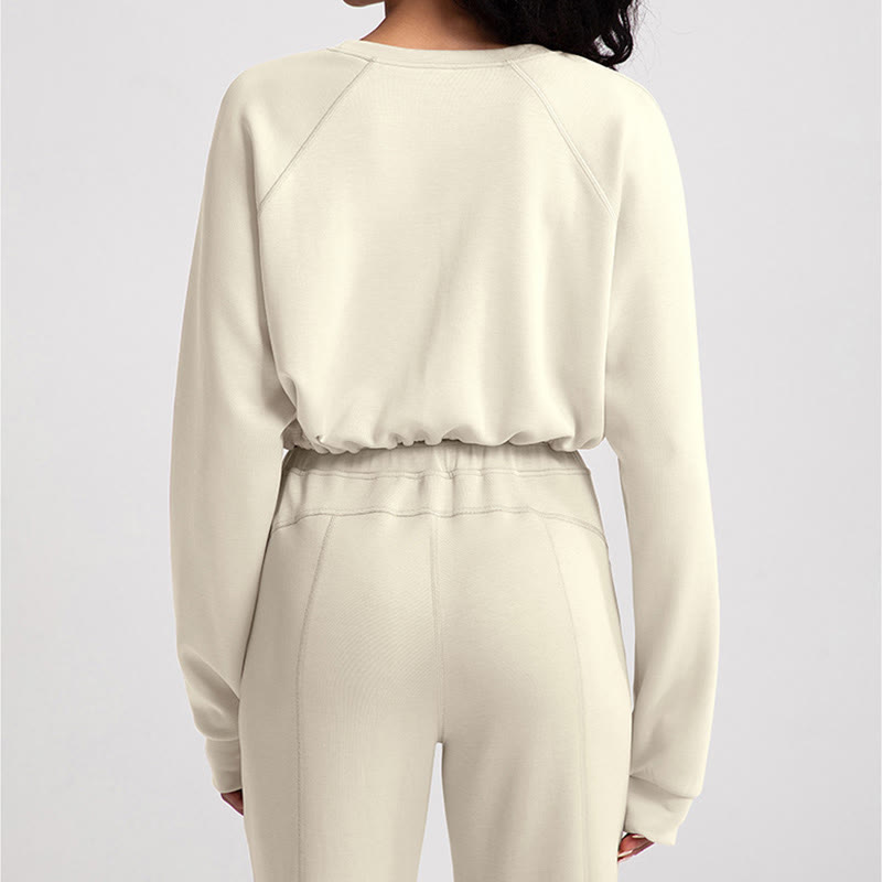 Olivenorma Weiches Langarm-Sweatshirt mit Rundhalsausschnitt für Yoga, Workout und Freizeit - image 8