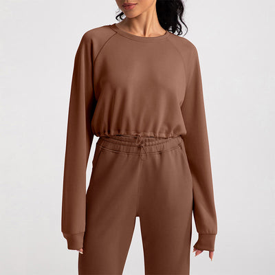 Olivenorma Weiches Langarm-Sweatshirt mit Rundhalsausschnitt für Yoga, Workout und Freizeit - image 10