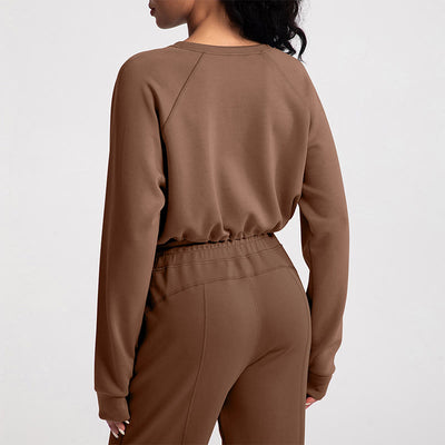 Olivenorma Weiches Langarm-Sweatshirt mit Rundhalsausschnitt für Yoga, Workout und Freizeit - image 11
