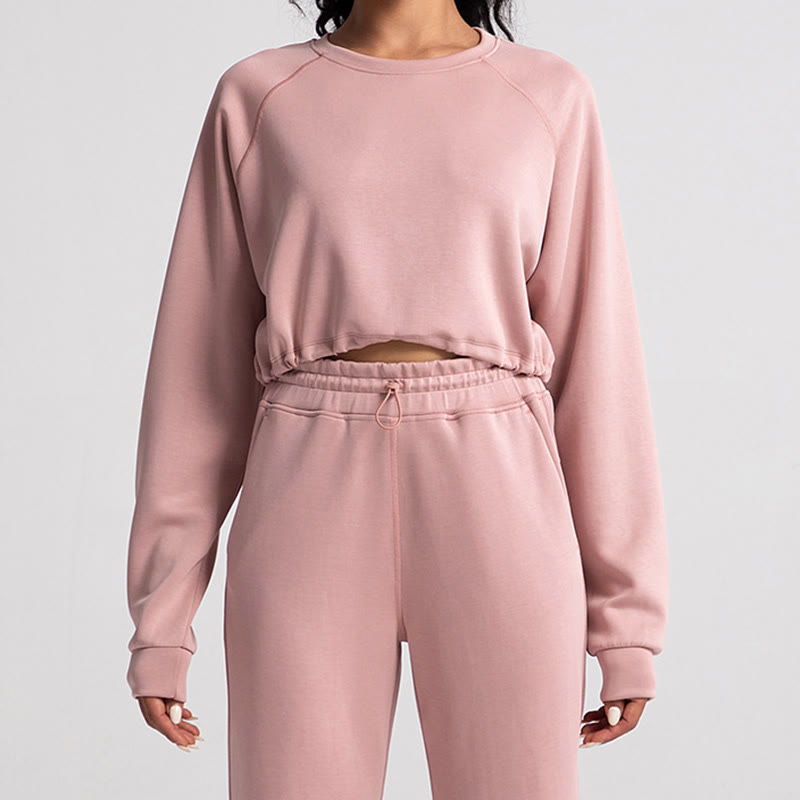 Olivenorma Weiches Langarm-Sweatshirt mit Rundhalsausschnitt für Yoga, Workout und Freizeit - image 1