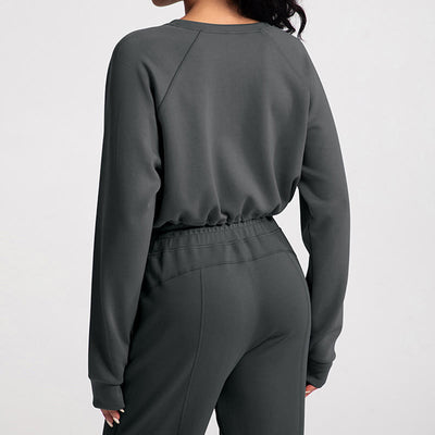 Olivenorma Weiches Langarm-Sweatshirt mit Rundhalsausschnitt für Yoga, Workout und Freizeit - image 15