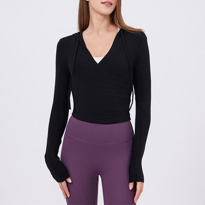 Olivenorma Langarm-Crop-Tops, atmungsaktiv, für Workout und Yoga - image 10