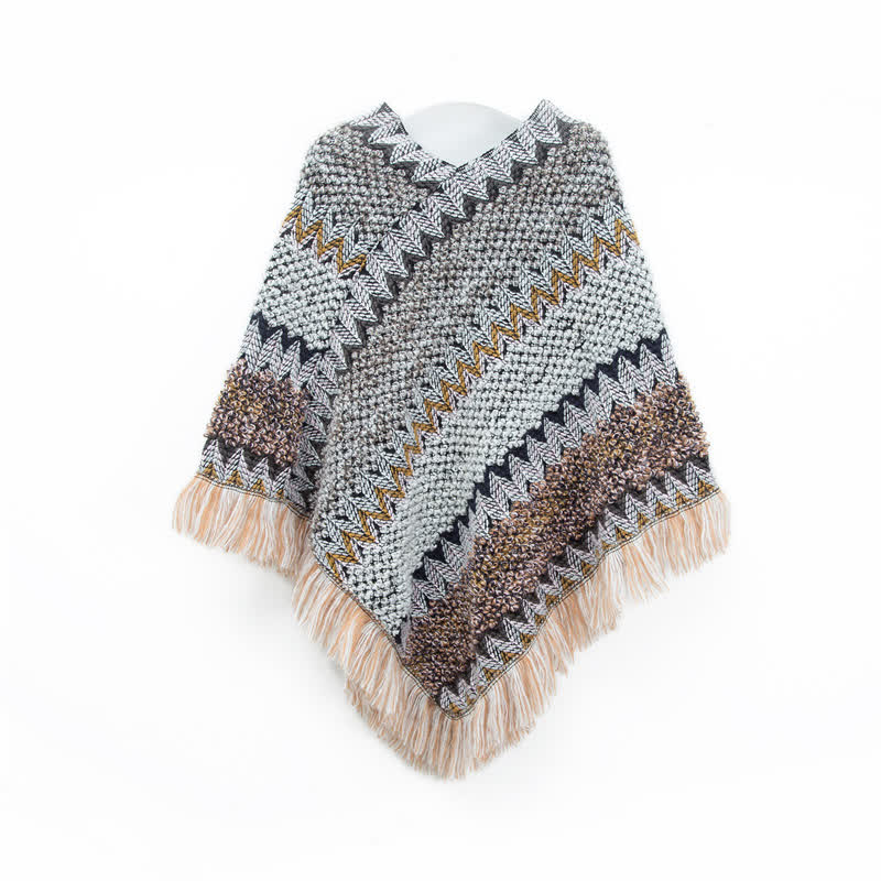 Olivenorma Boho Chic Fransen-Wickelschal - Grau - image 9