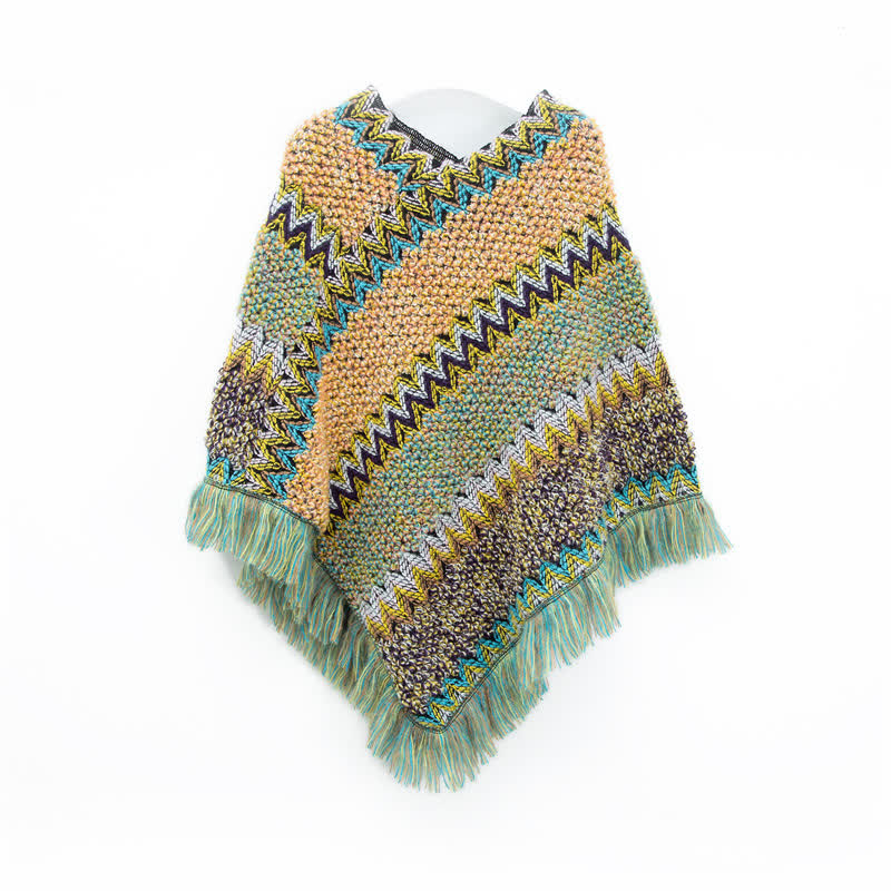 Olivenorma Boho Chic Fransen-Wickelschal - Gelbgrün - image 1