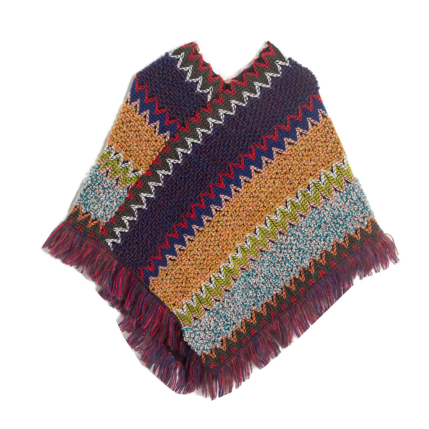 Olivenorma Boho Chic Fransen-Wickelschal - Lila Gelb - image 12